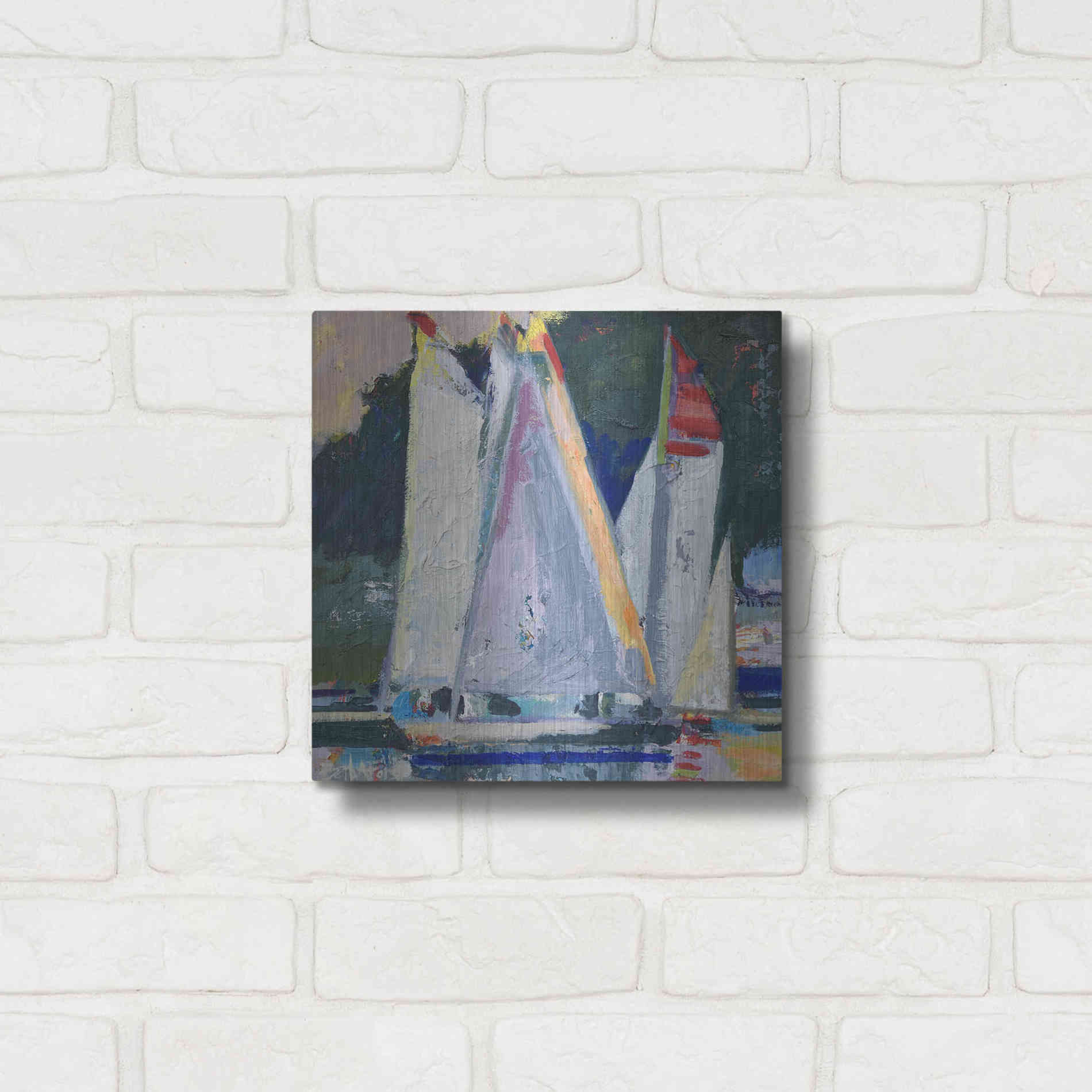 Luxe Metal Art 'Waiting For Wind' by Beth Forst, Metal Wall Art,12x12