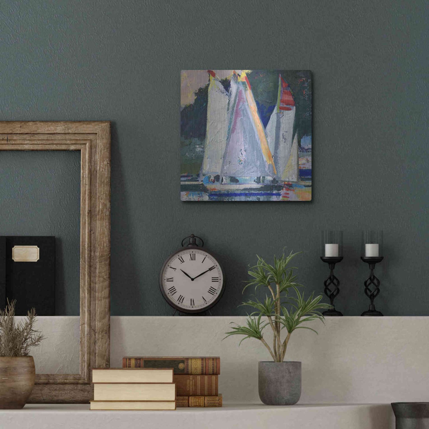 Luxe Metal Art 'Waiting For Wind' by Beth Forst, Metal Wall Art,12x12