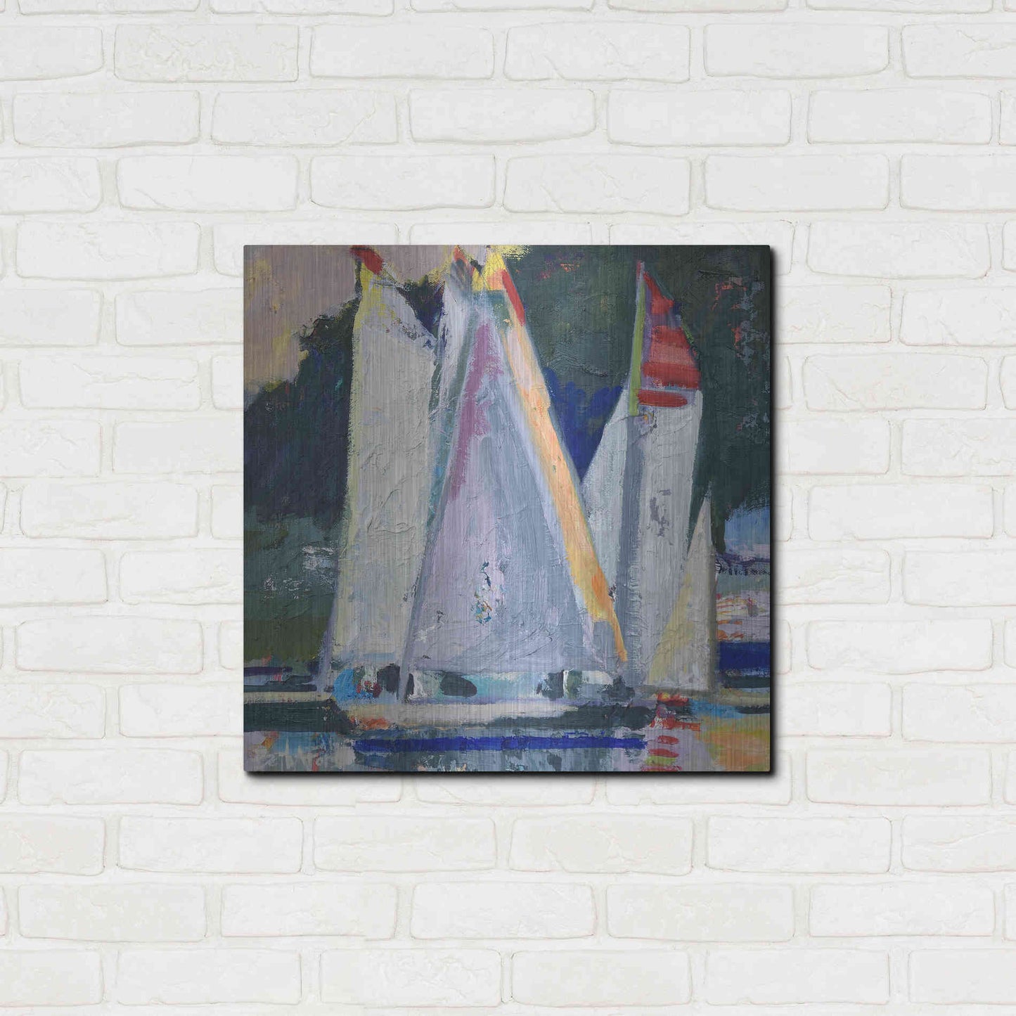 Luxe Metal Art 'Waiting For Wind' by Beth Forst, Metal Wall Art,24x24
