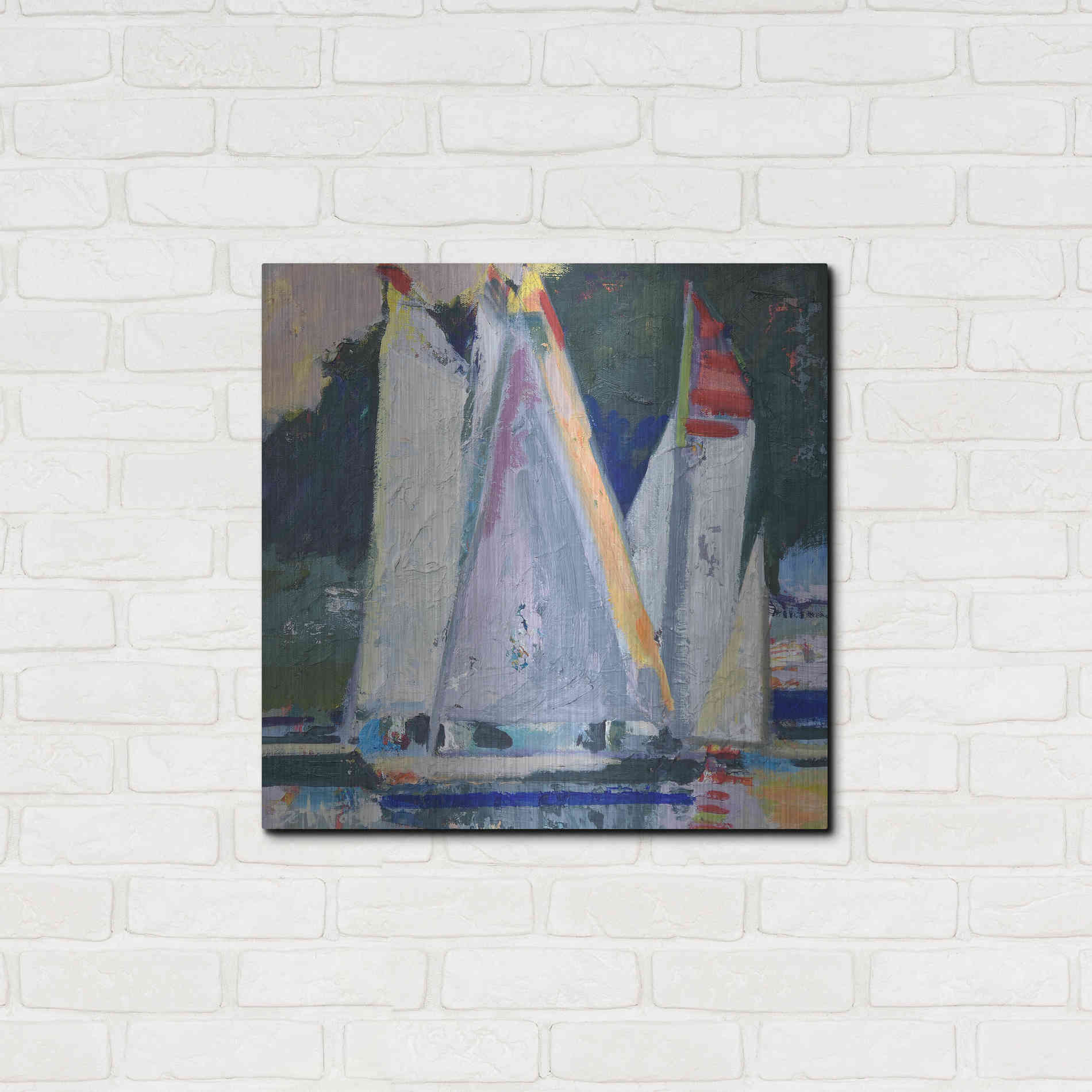 Luxe Metal Art 'Waiting For Wind' by Beth Forst, Metal Wall Art,24x24
