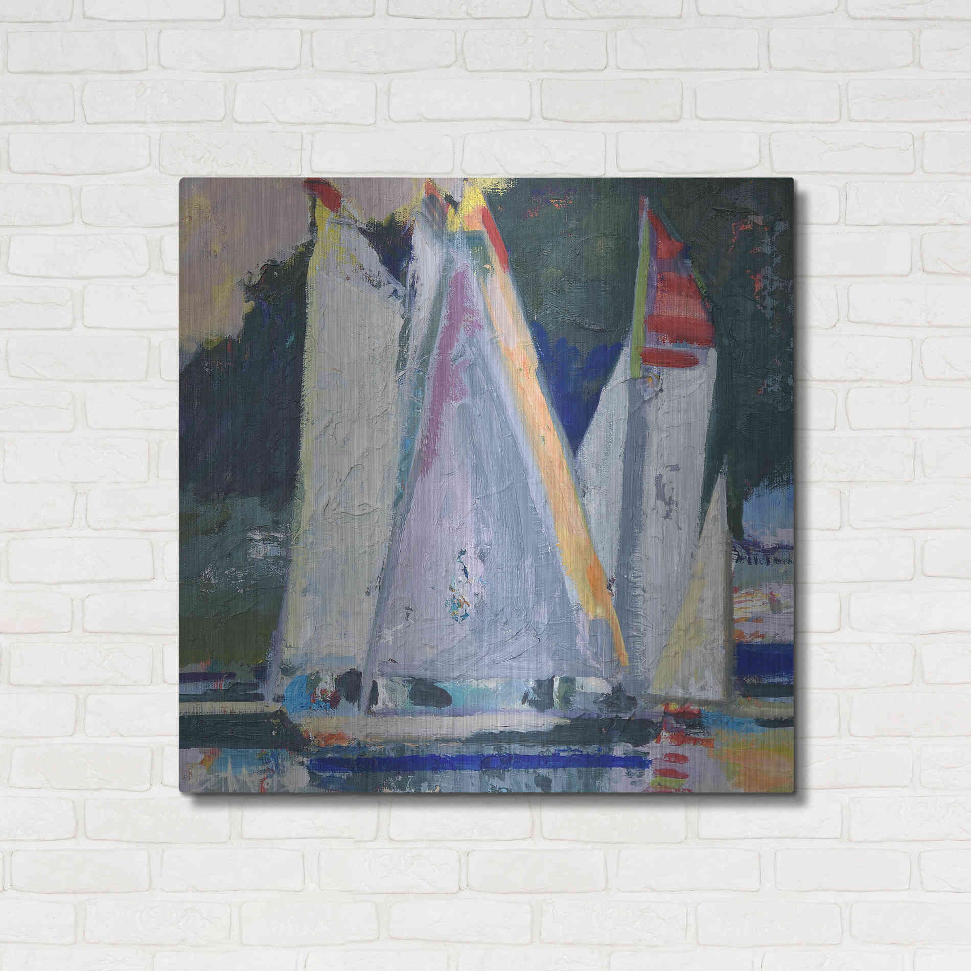 Luxe Metal Art 'Waiting For Wind' by Beth Forst, Metal Wall Art,36x36