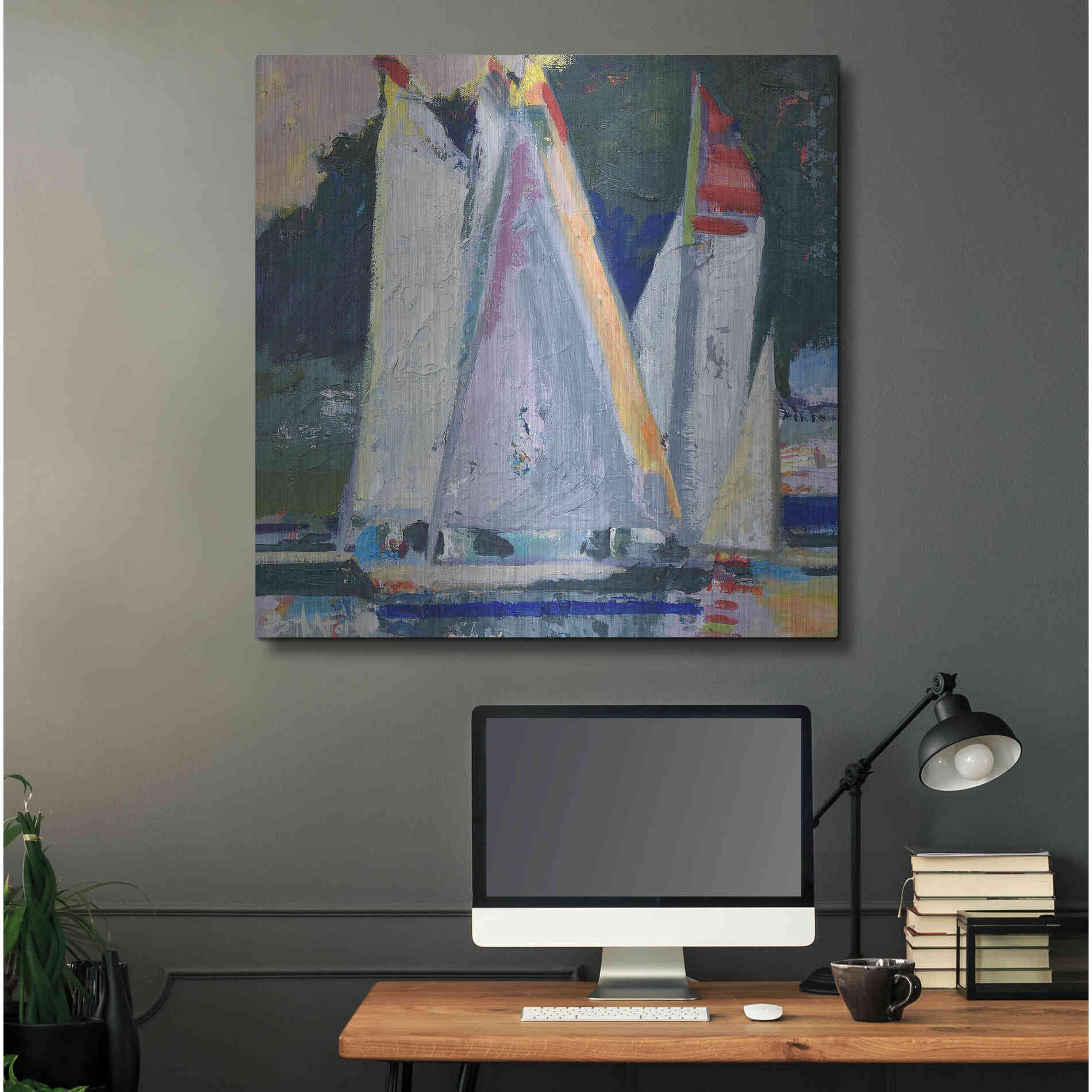 Luxe Metal Art 'Waiting For Wind' by Beth Forst, Metal Wall Art,36x36