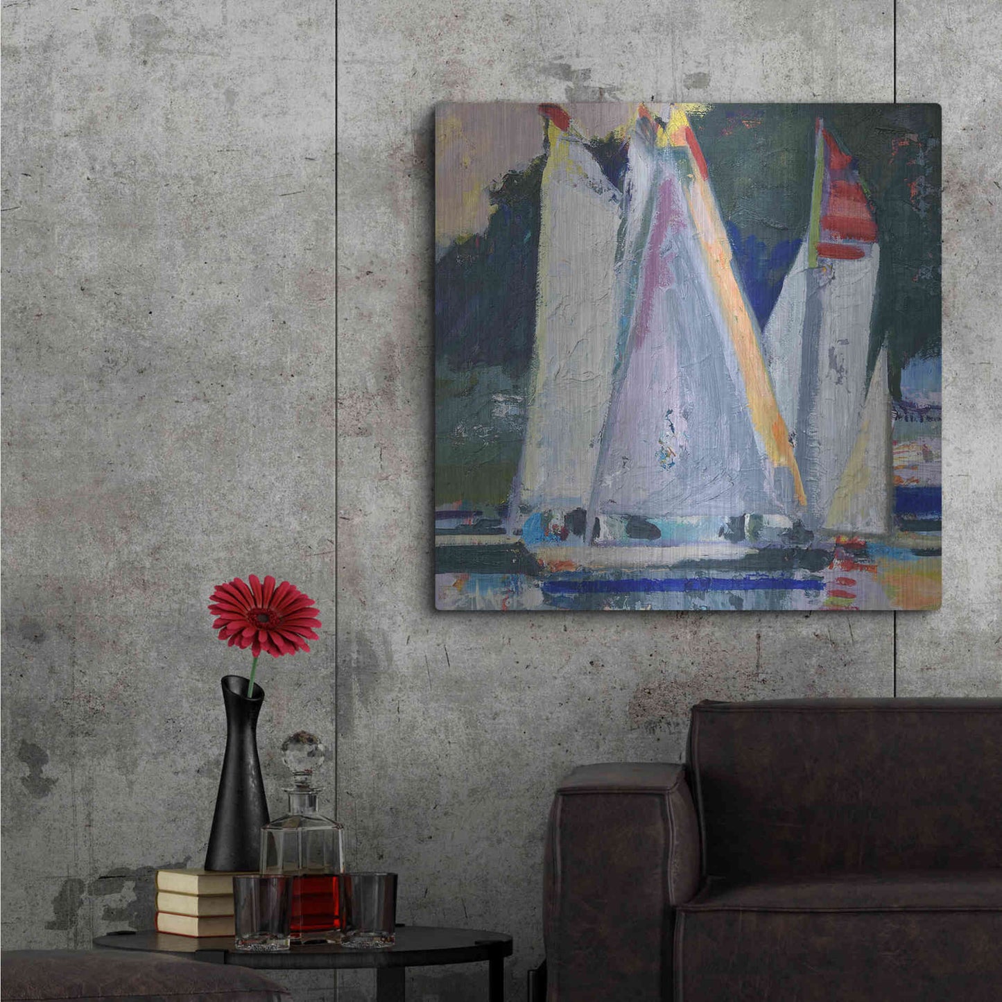 Luxe Metal Art 'Waiting For Wind' by Beth Forst, Metal Wall Art,36x36