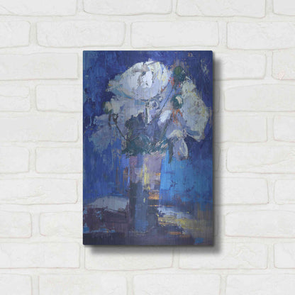 Luxe Metal Art 'White Peonies' by Beth Forst, Metal Wall Art,12x16