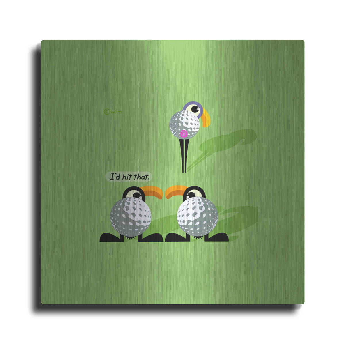 Luxe Metal Art 'I'd Hit That' by Chuck Wimmer, Metal Wall Art
