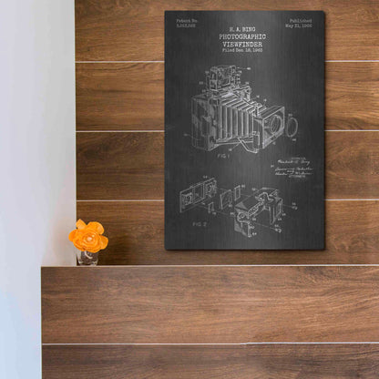 Luxe Metal Art 'Photographic Viewfinder Blueprint Patent Chalkboard' Metal Wall Art,12x16