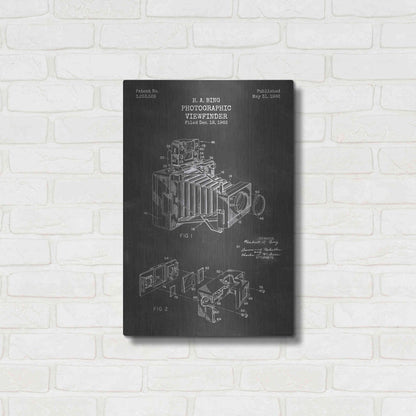 Luxe Metal Art 'Photographic Viewfinder Blueprint Patent Chalkboard' Metal Wall Art,16x24
