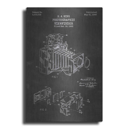 Luxe Metal Art 'Photographic Viewfinder Blueprint Patent Chalkboard' Metal Wall Art