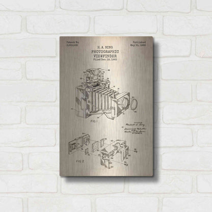 Luxe Metal Art 'Photographic Viewfinder Blueprint Patent Parchment' Metal Wall Art,12x16
