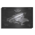 Luxe Metal Art 'Type Writing Machine Blueprint Patent Chalkboard' Metal Wall Art