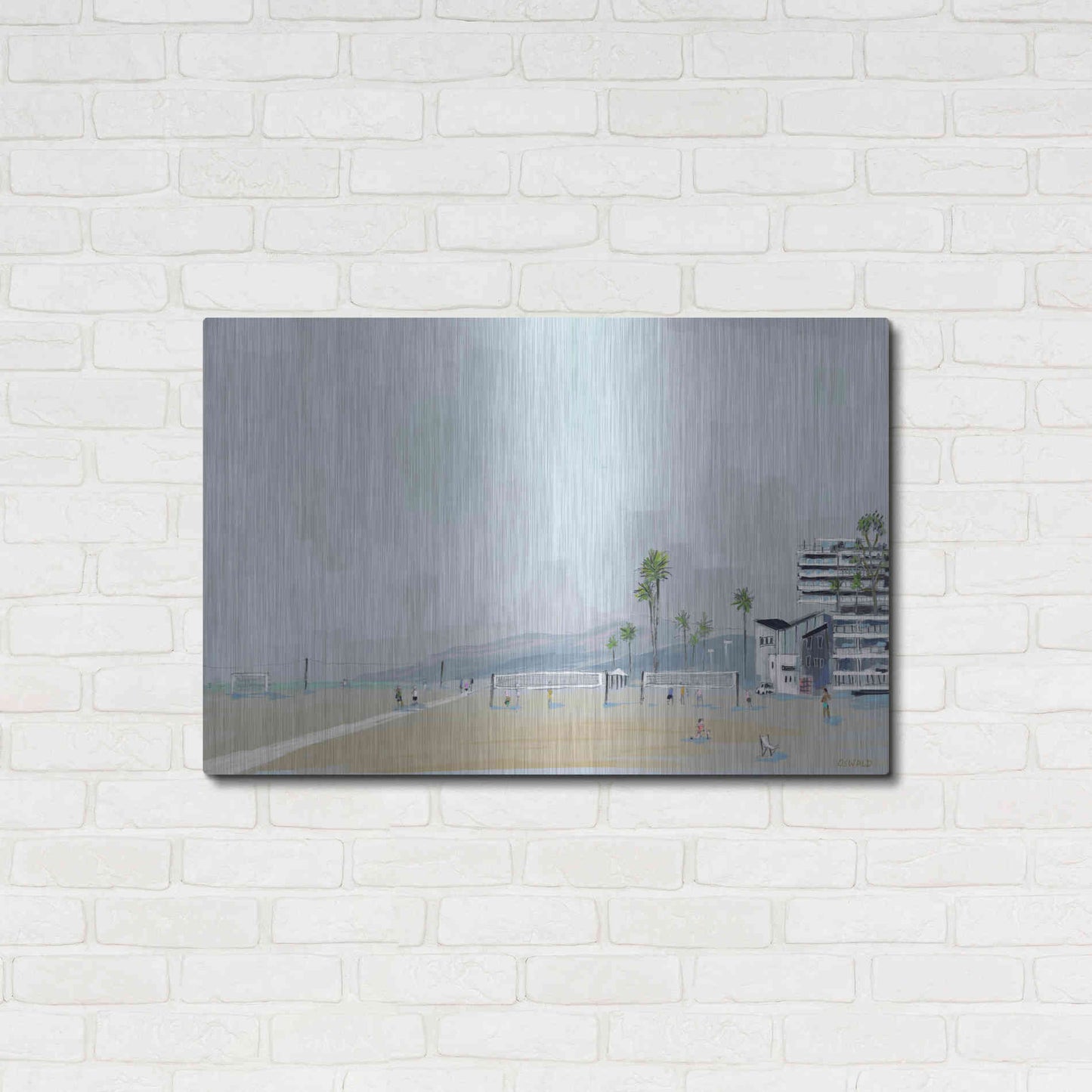 Luxe Metal Art 'Annenberg Beach House' by Pete Oswald, Metal Wall Art,36x24