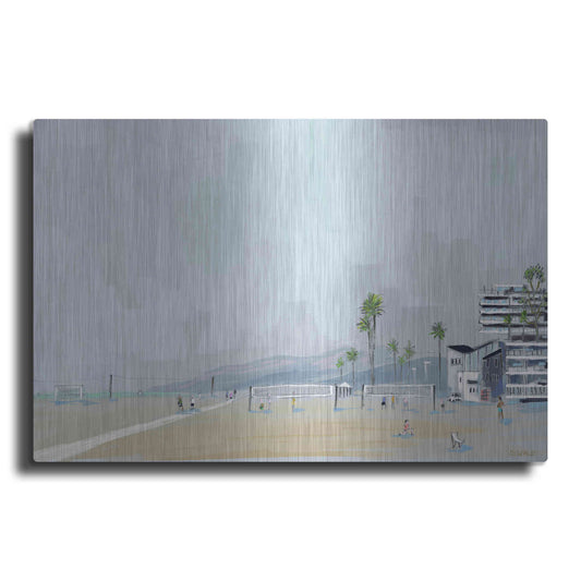 Luxe Metal Art 'Annenberg Beach House' by Pete Oswald, Metal Wall Art