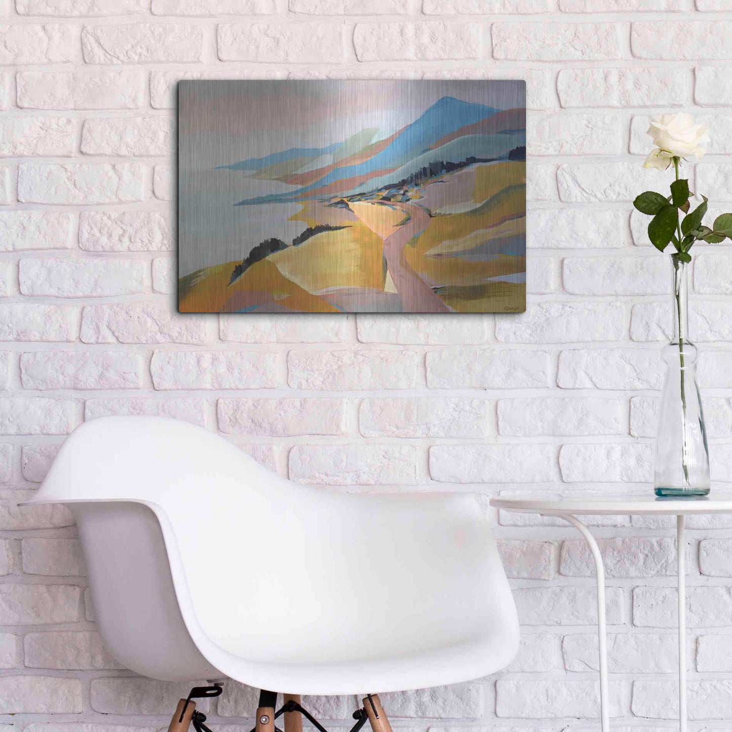 Luxe Metal Art 'Monterey to The Sea' by Pete Oswald, Metal Wall Art,24x16