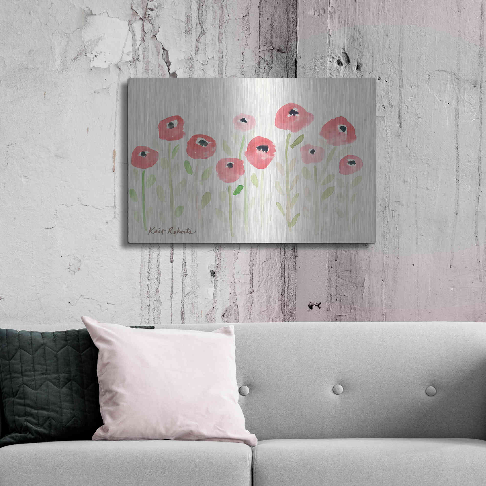 Luxe Metal Art 'Cutie' by Kait Roberts, Metal Wall Art,36x24