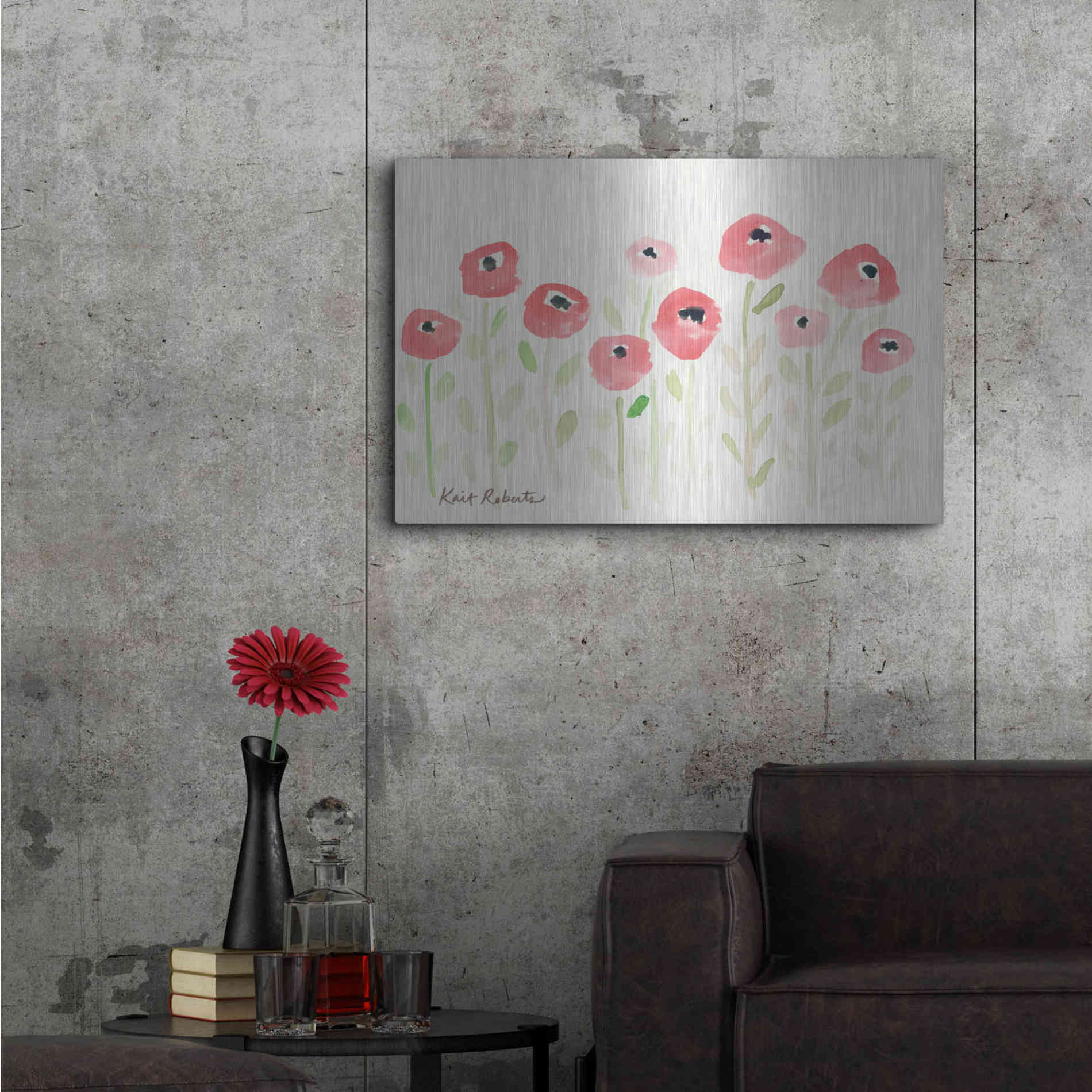 Luxe Metal Art 'Cutie' by Kait Roberts, Metal Wall Art,36x24