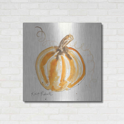 Luxe Metal Art 'P is for Pumpkin' by Kait Roberts, Metal Wall Art,36x36
