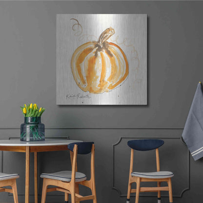 Luxe Metal Art 'P is for Pumpkin' by Kait Roberts, Metal Wall Art,36x36