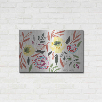 Luxe Metal Art 'Lipstick and Lemon' by Kait Roberts, Metal Wall Art,36x24