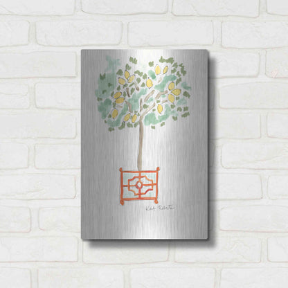Luxe Metal Art 'Lemons of Plenty' by Kait Roberts, Metal Wall Art,12x16