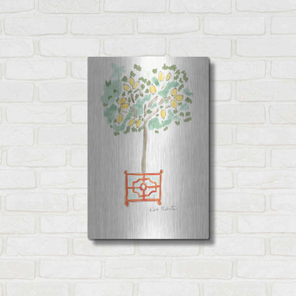 Luxe Metal Art 'Lemons of Plenty' by Kait Roberts, Metal Wall Art,16x24