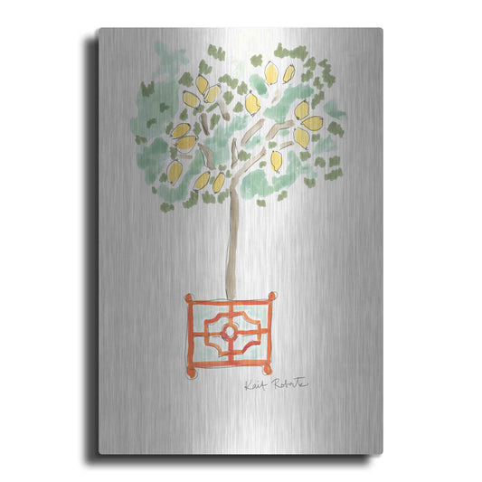 Luxe Metal Art 'Lemons of Plenty' by Kait Roberts, Metal Wall Art