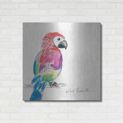 Luxe Metal Art 'Preston the Parrot' by Kait Roberts, Metal Wall Art,36x36