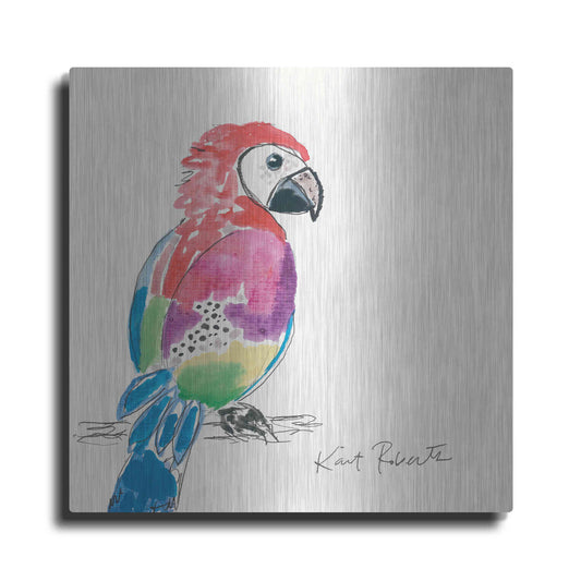 Luxe Metal Art 'Preston the Parrot' by Kait Roberts, Metal Wall Art