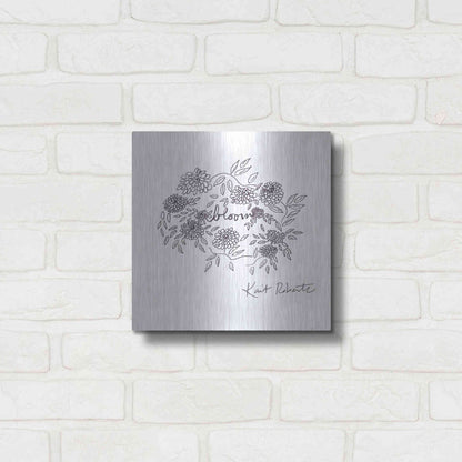 Luxe Metal Art 'Bloom, Bloom, Bloom' by Kait Roberts, Metal Wall Art,12x12