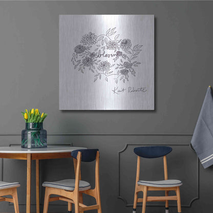 Luxe Metal Art 'Bloom, Bloom, Bloom' by Kait Roberts, Metal Wall Art,36x36