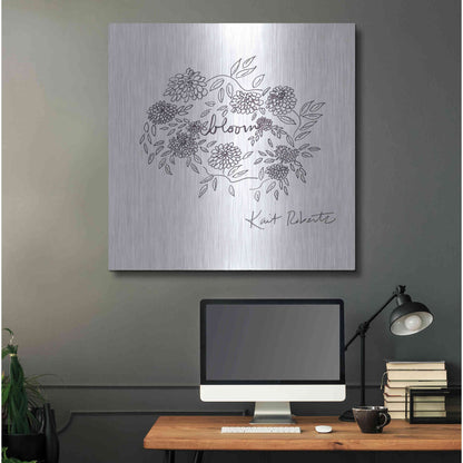 Luxe Metal Art 'Bloom, Bloom, Bloom' by Kait Roberts, Metal Wall Art,36x36