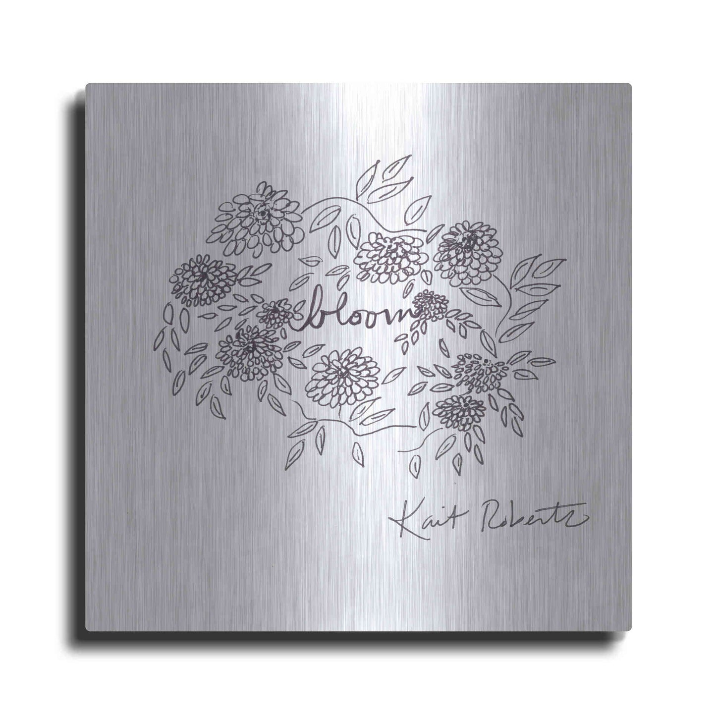 Luxe Metal Art 'Bloom, Bloom, Bloom' by Kait Roberts, Metal Wall Art