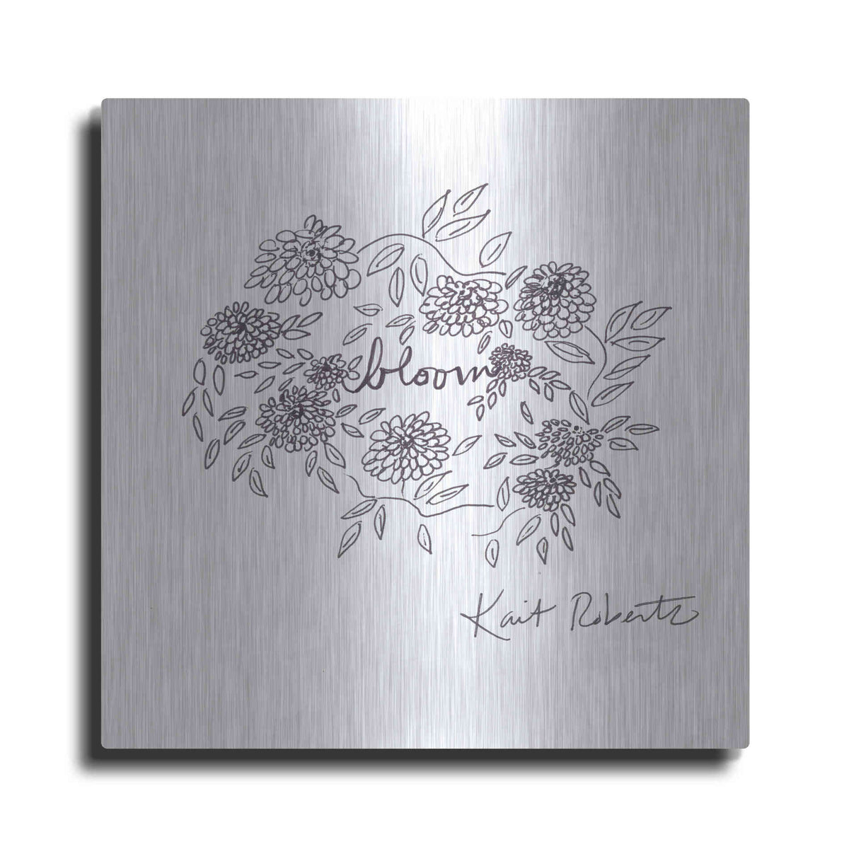 Luxe Metal Art 'Bloom, Bloom, Bloom' by Kait Roberts, Metal Wall Art