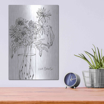 Luxe Metal Art 'Farm Grower' by Kait Roberts, Metal Wall Art,12x16