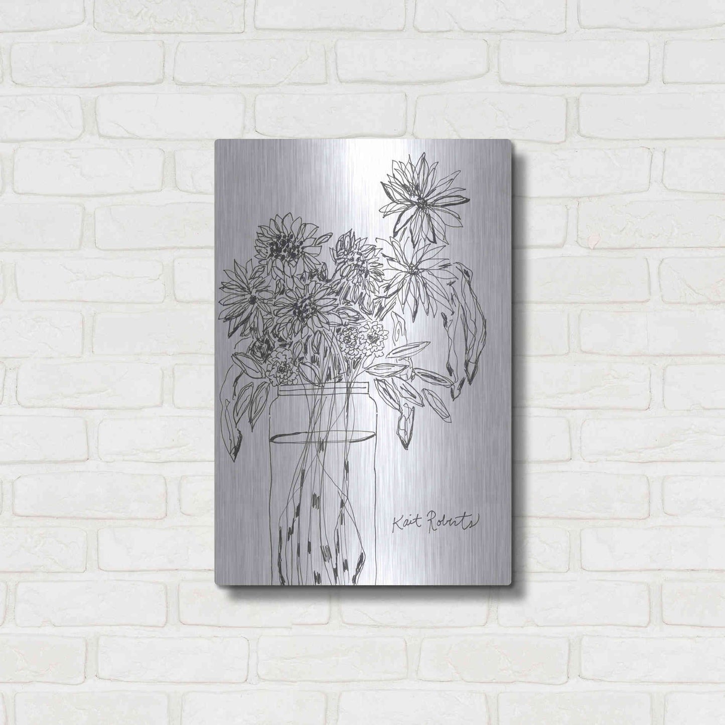 Luxe Metal Art 'Farm Grower' by Kait Roberts, Metal Wall Art,16x24