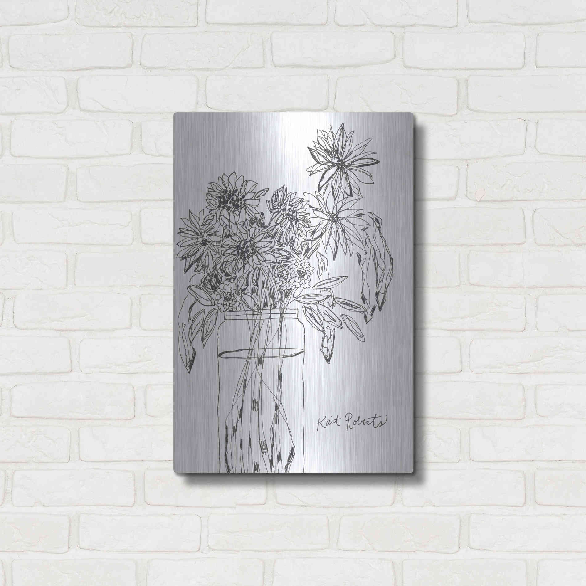 Luxe Metal Art 'Farm Grower' by Kait Roberts, Metal Wall Art,16x24
