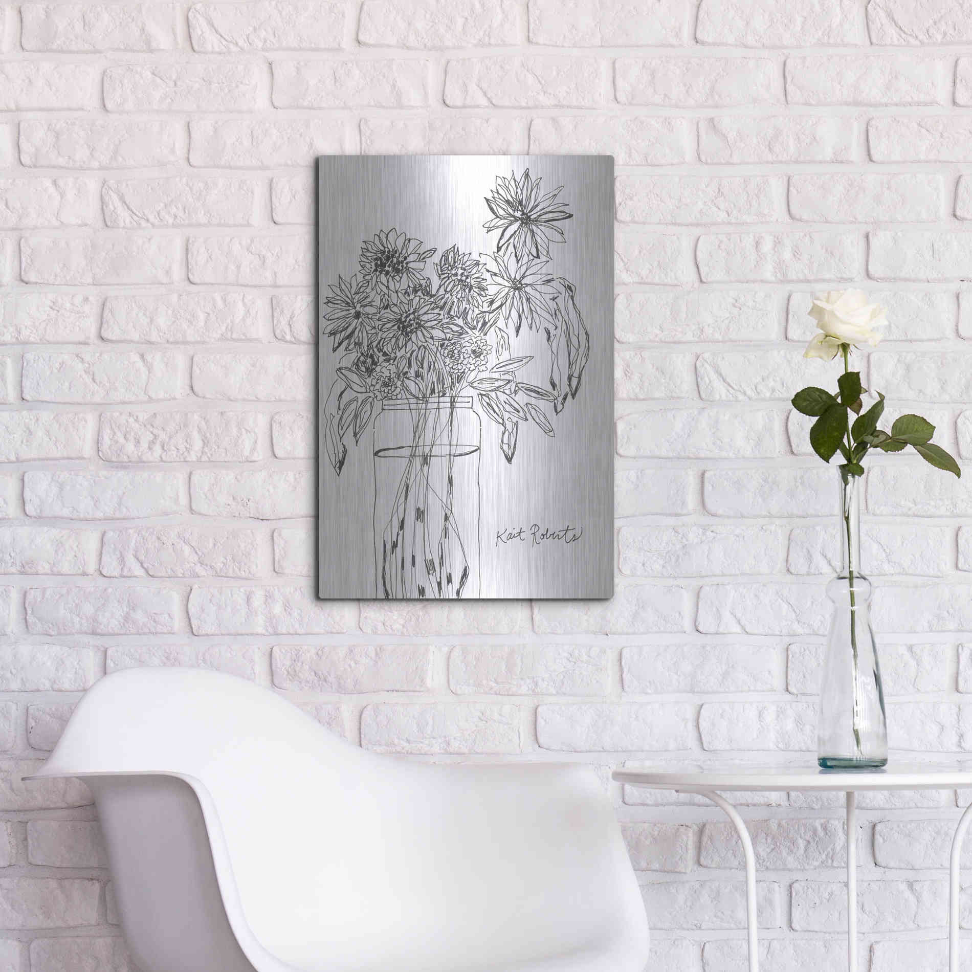 Luxe Metal Art 'Farm Grower' by Kait Roberts, Metal Wall Art,16x24