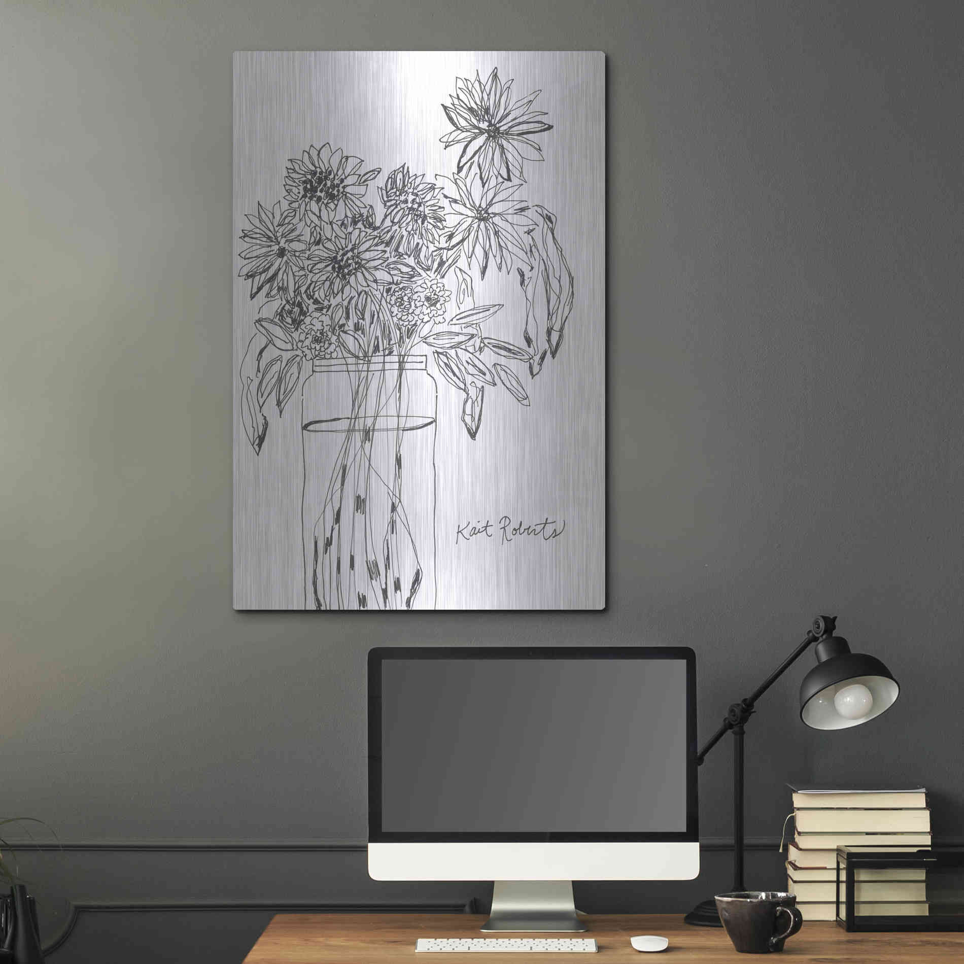 Luxe Metal Art 'Farm Grower' by Kait Roberts, Metal Wall Art,24x36