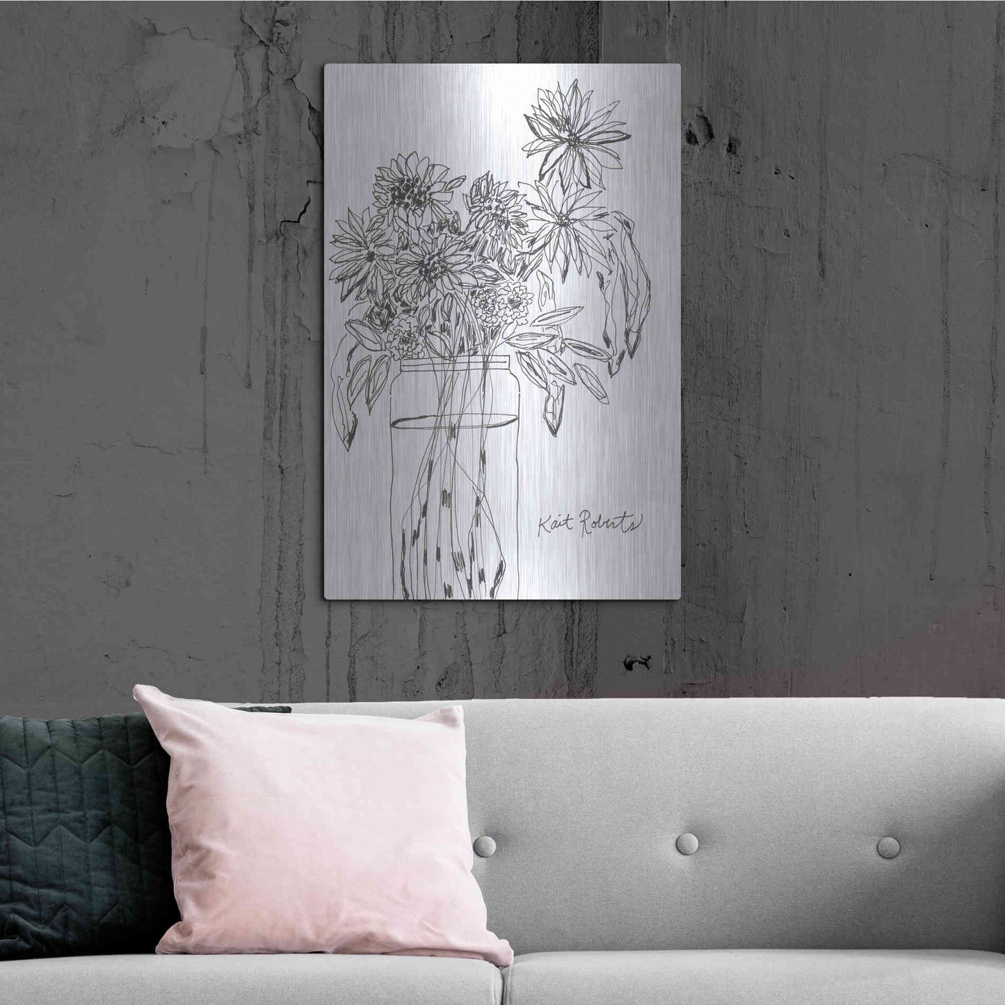 Luxe Metal Art 'Farm Grower' by Kait Roberts, Metal Wall Art,24x36