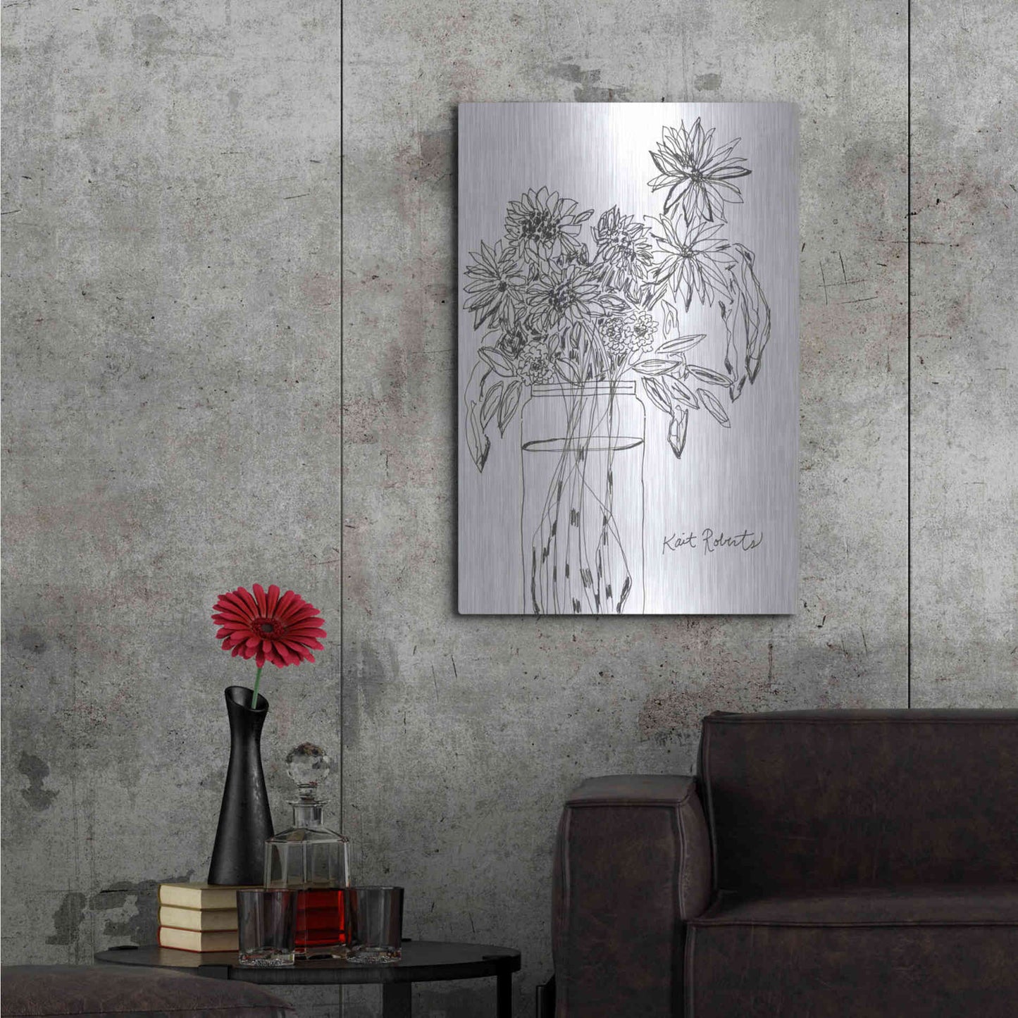 Luxe Metal Art 'Farm Grower' by Kait Roberts, Metal Wall Art,24x36