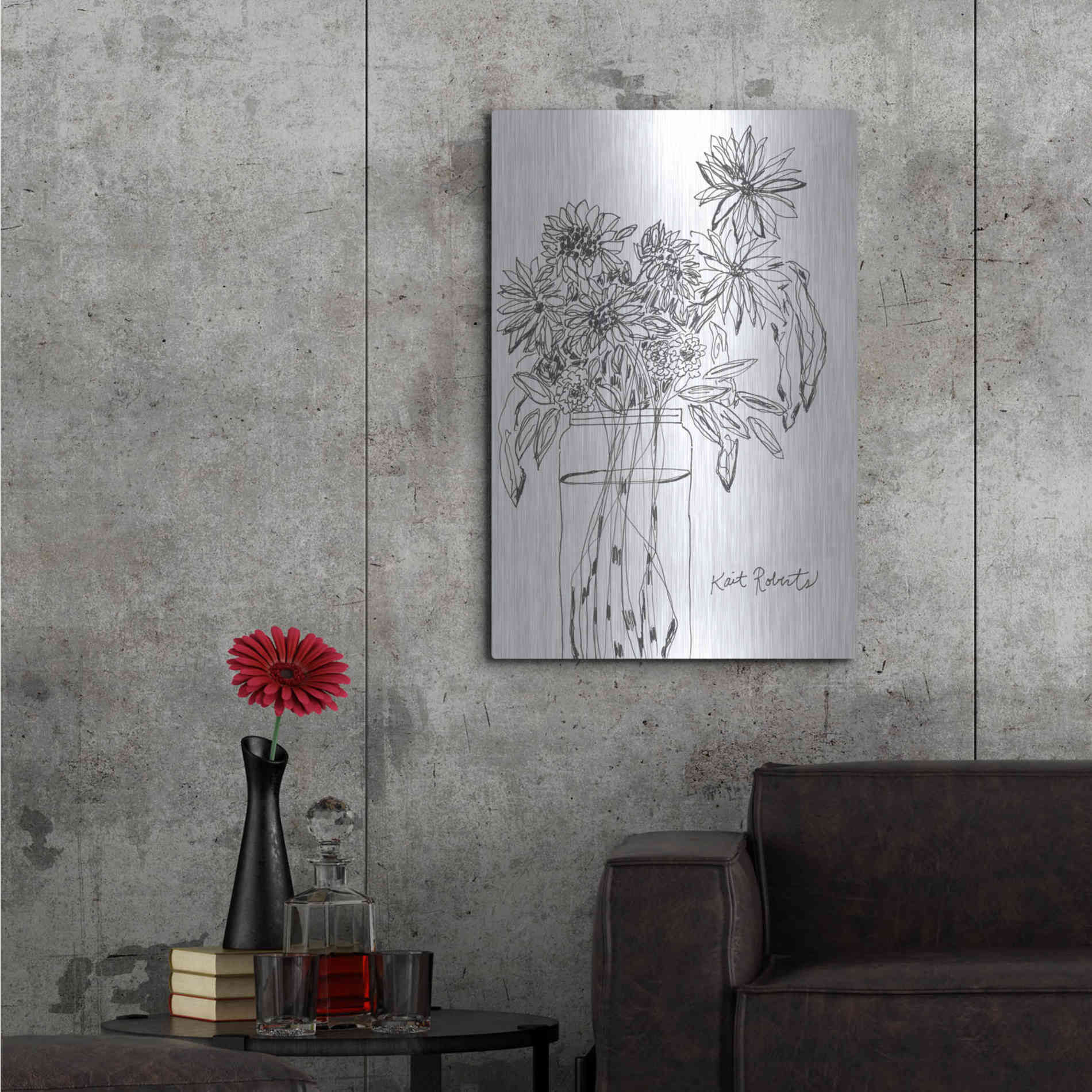Luxe Metal Art 'Farm Grower' by Kait Roberts, Metal Wall Art,24x36
