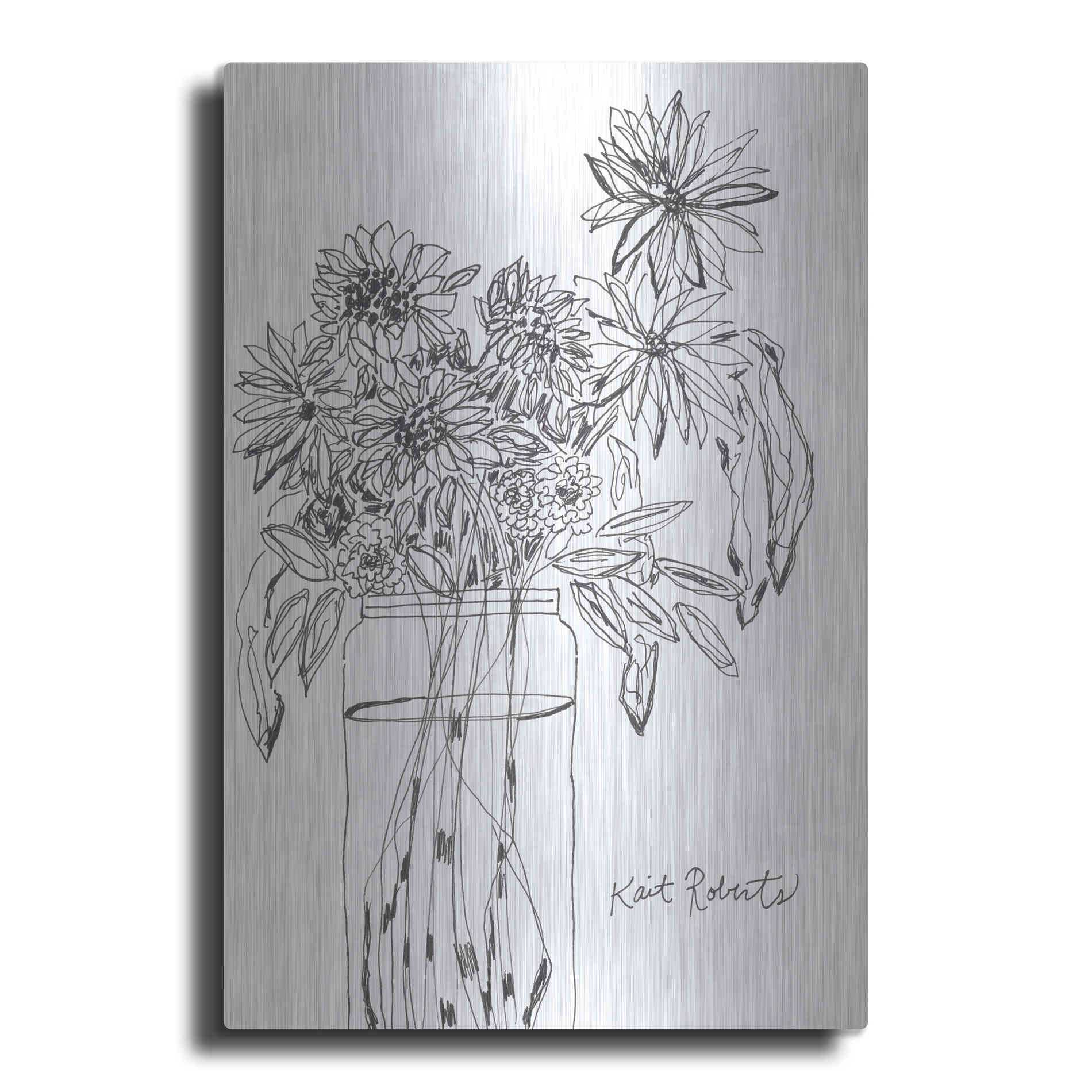 Luxe Metal Art 'Farm Grower' by Kait Roberts, Metal Wall Art