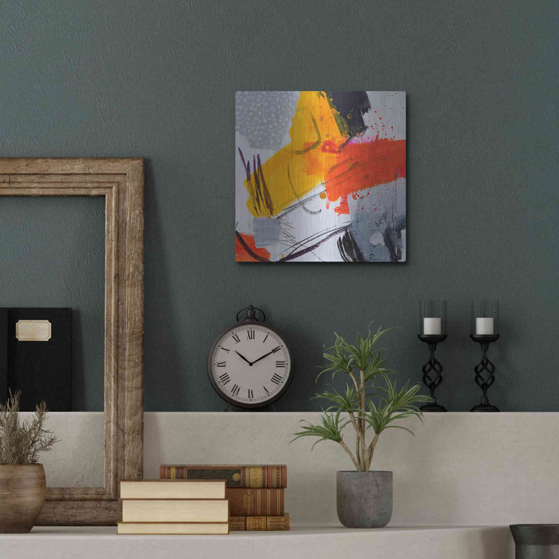 Luxe Metal Art 'Untitled 303' by Ira Ivanova, Metal Wall Art,12x12