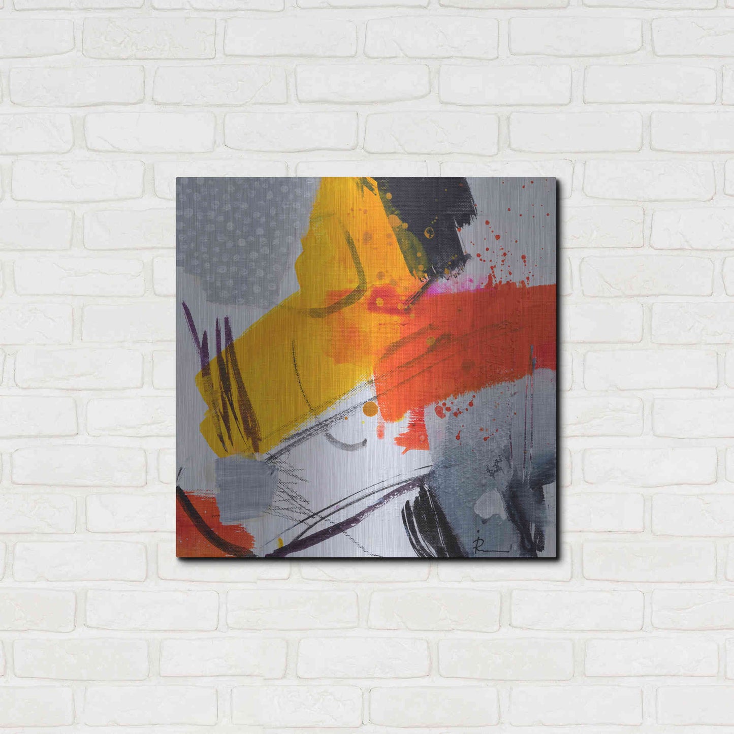 Luxe Metal Art 'Untitled 303' by Ira Ivanova, Metal Wall Art,24x24