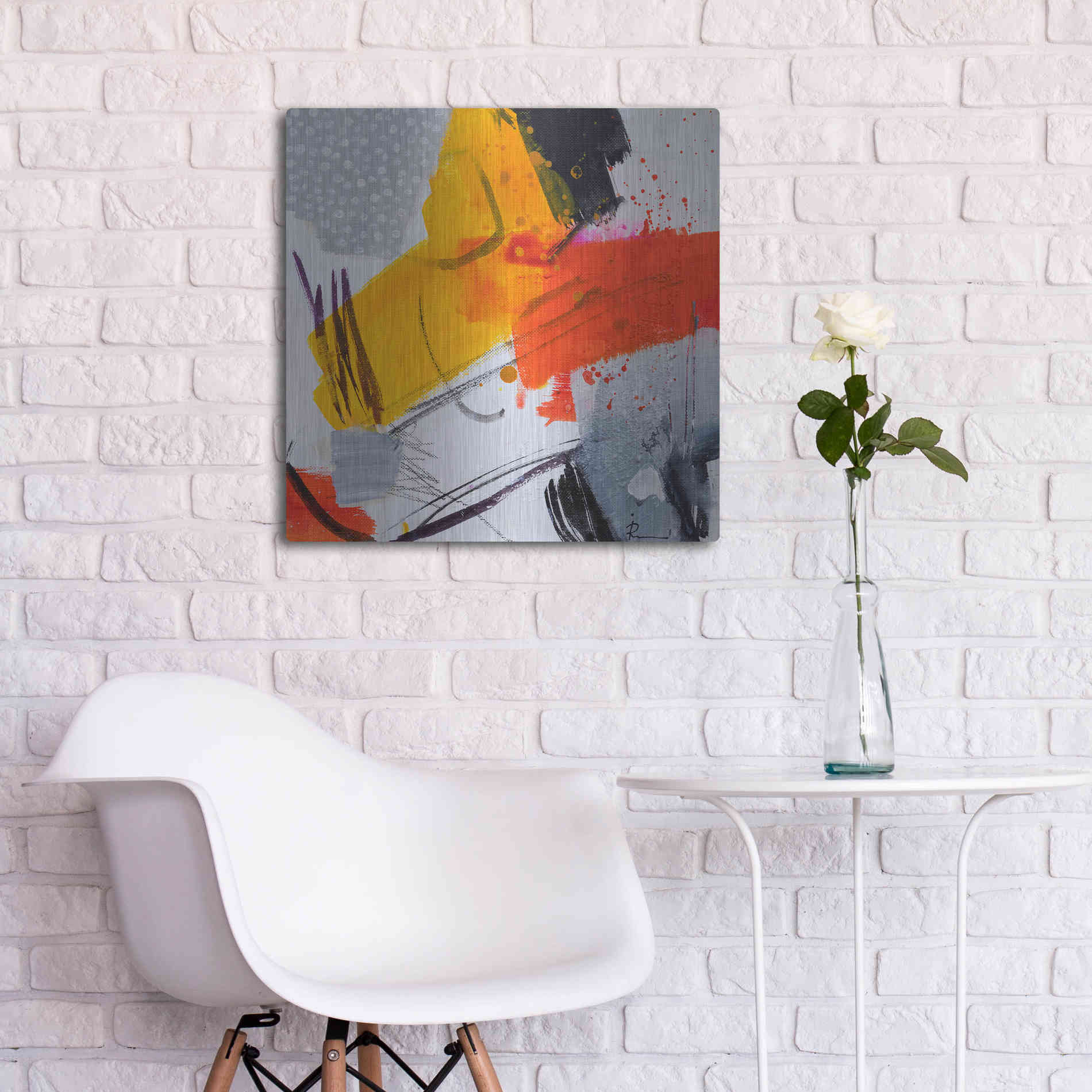 Luxe Metal Art 'Untitled 303' by Ira Ivanova, Metal Wall Art,24x24