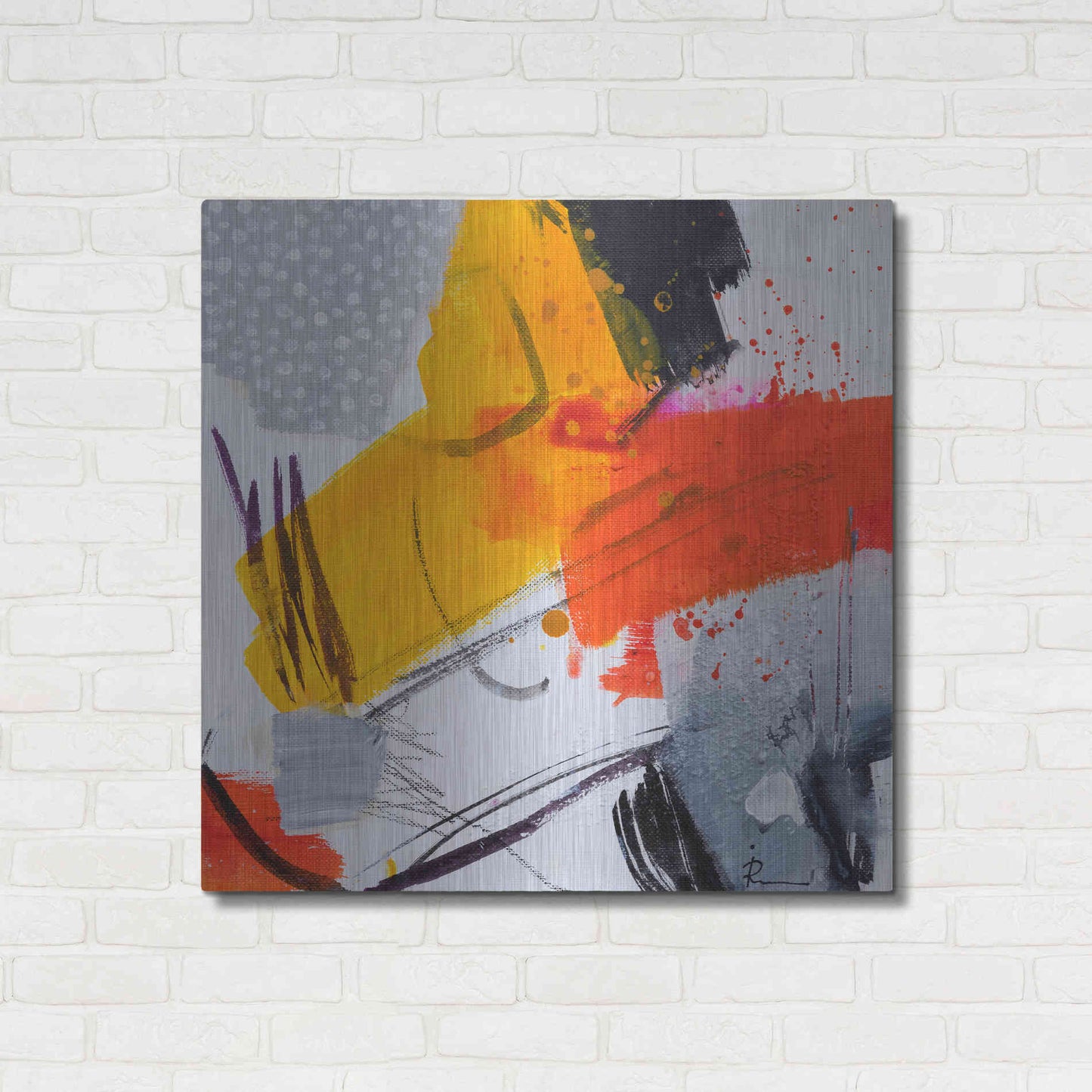 Luxe Metal Art 'Untitled 303' by Ira Ivanova, Metal Wall Art,36x36