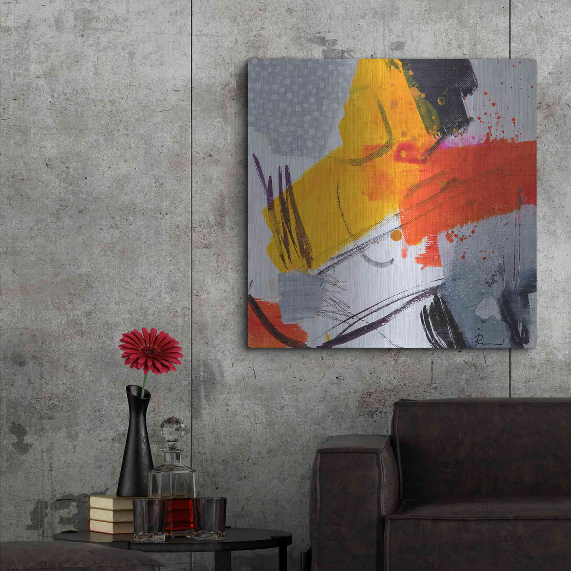 Luxe Metal Art 'Untitled 303' by Ira Ivanova, Metal Wall Art,36x36