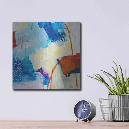 Luxe Metal Art 'Untitled 307' by Ira Ivanova, Metal Wall Art,12x12