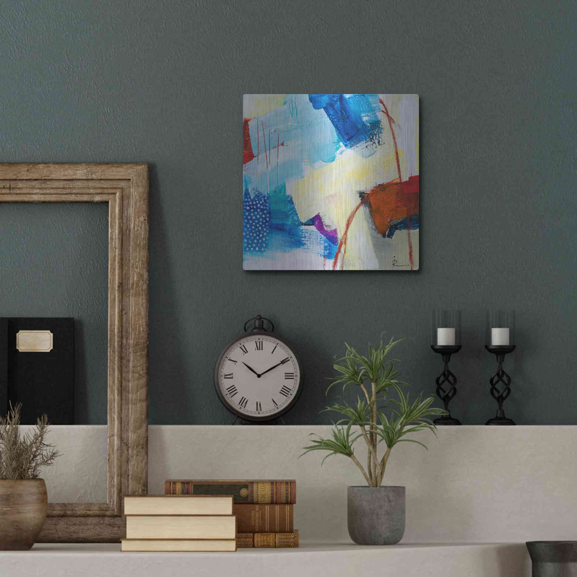 Luxe Metal Art 'Untitled 307' by Ira Ivanova, Metal Wall Art,12x12