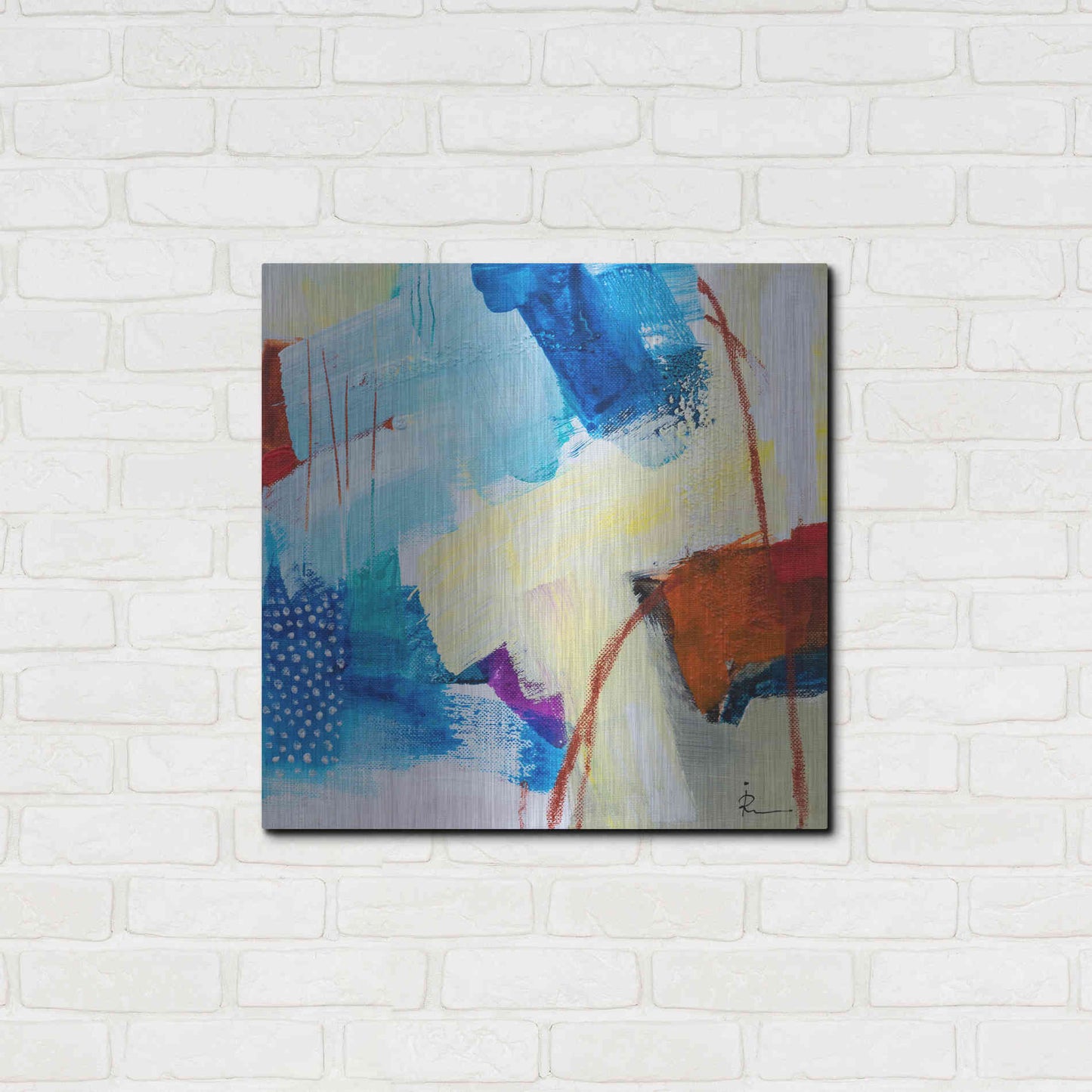 Luxe Metal Art 'Untitled 307' by Ira Ivanova, Metal Wall Art,24x24