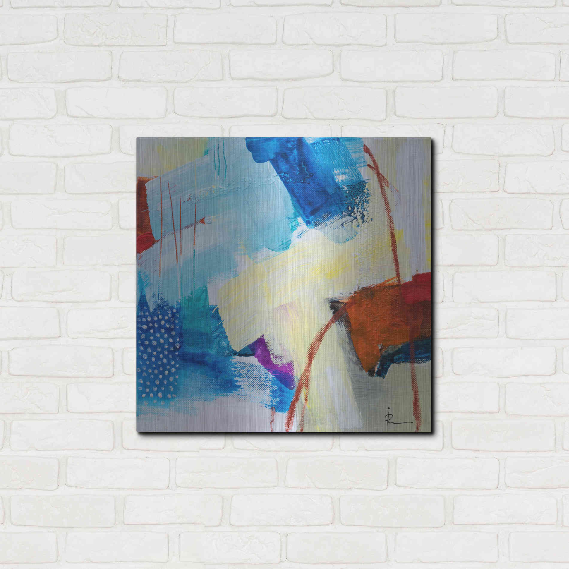 Luxe Metal Art 'Untitled 307' by Ira Ivanova, Metal Wall Art,24x24